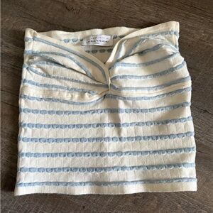 American Threads blue & white striped tube top